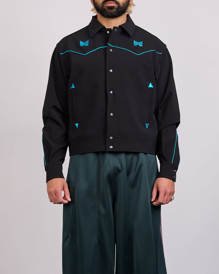 Needles Piping Cowboy Jacket Black Cyan