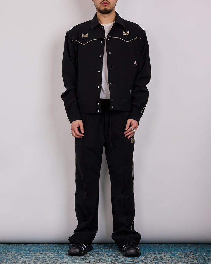 Needles Piping Cowboy Jacket Double Cloth Black