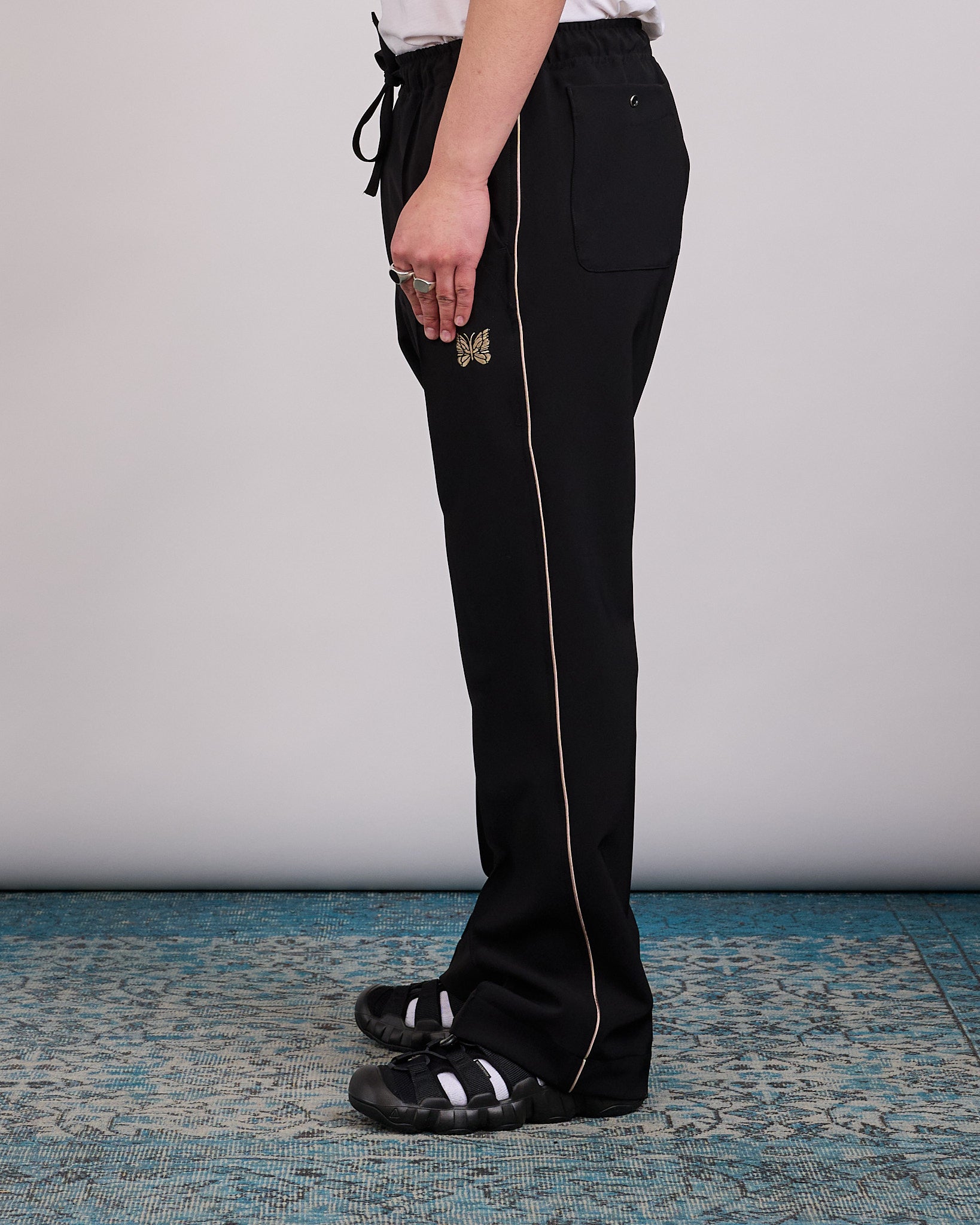 Needles Piping Cowboy Pant Double Cloth Black – LESS 17