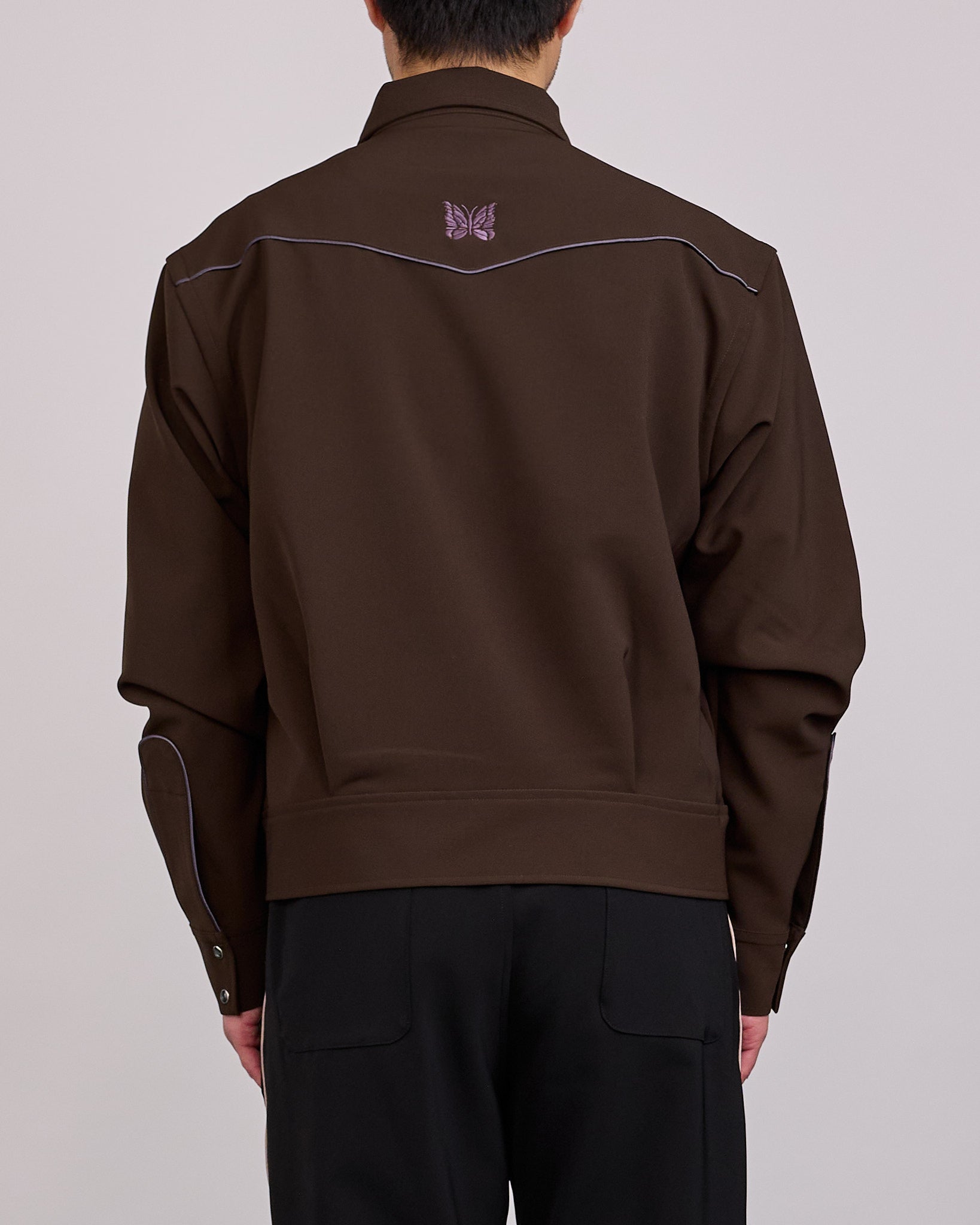 ジャケット・アウター NEEDLES Piping Cowboy Jacket Brown M Needles Piping Cowboy Jacket Double Cloth Brown – LESS 17