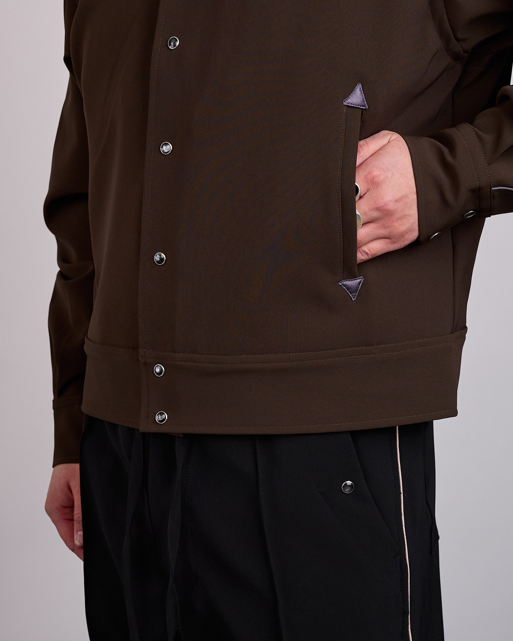 Needles Piping Cowboy Jacket Double Cloth Brown – LESS 17