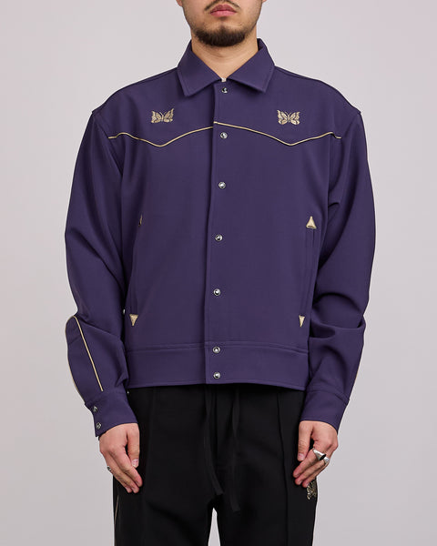 ジャケット・アウター Needles Piping Cowboy Jacket Poly Double Needles - Piping Cowboy Jacket - Black - Poly Double Cloth
