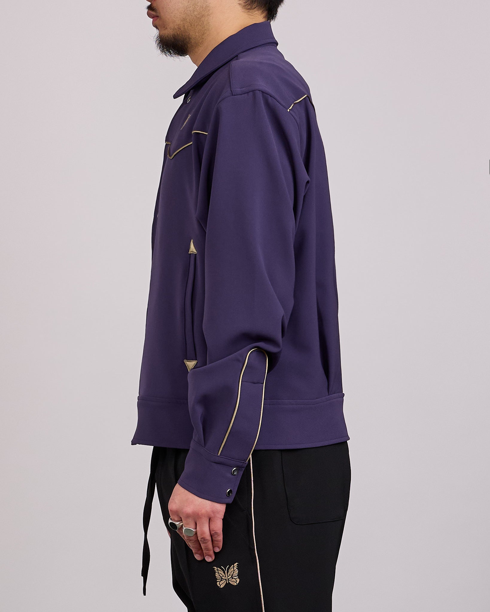 Needles Piping Cowboy Jacket Double Cloth Dk.Navy – LESS 17