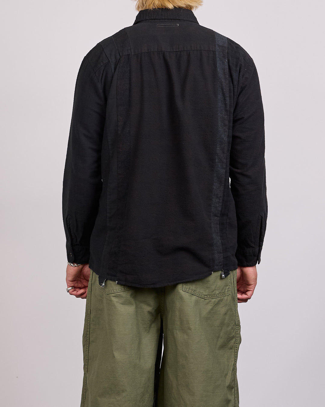 Needles Rebuild 7-Cuts Button Shirt Assorted Black Overdye