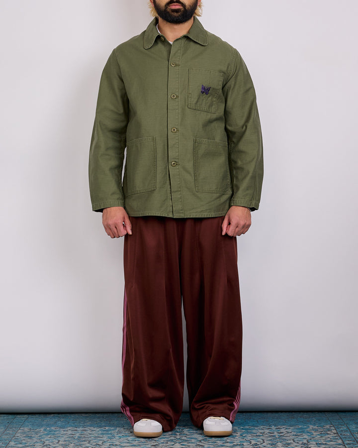 Needles Reversed Sateen Coverall Jacket Black