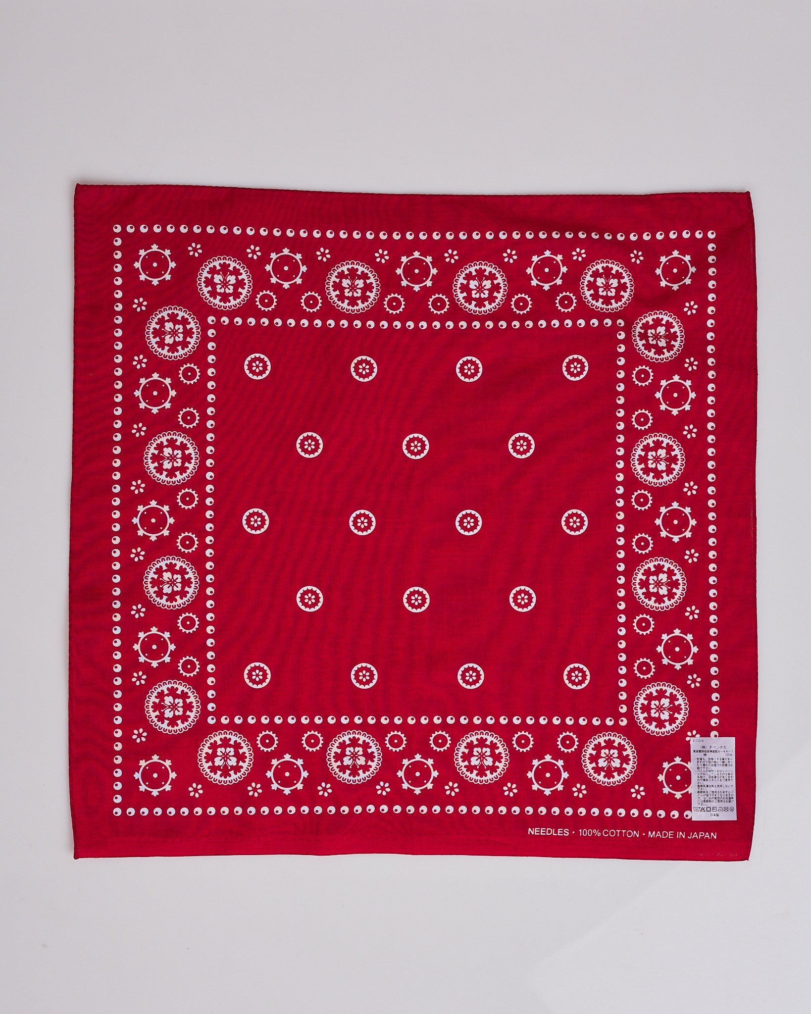 Needles ニードルス ND Bandana Scarf バンダナスカーフ レッド Needles Square Bandana Red – LESS 17