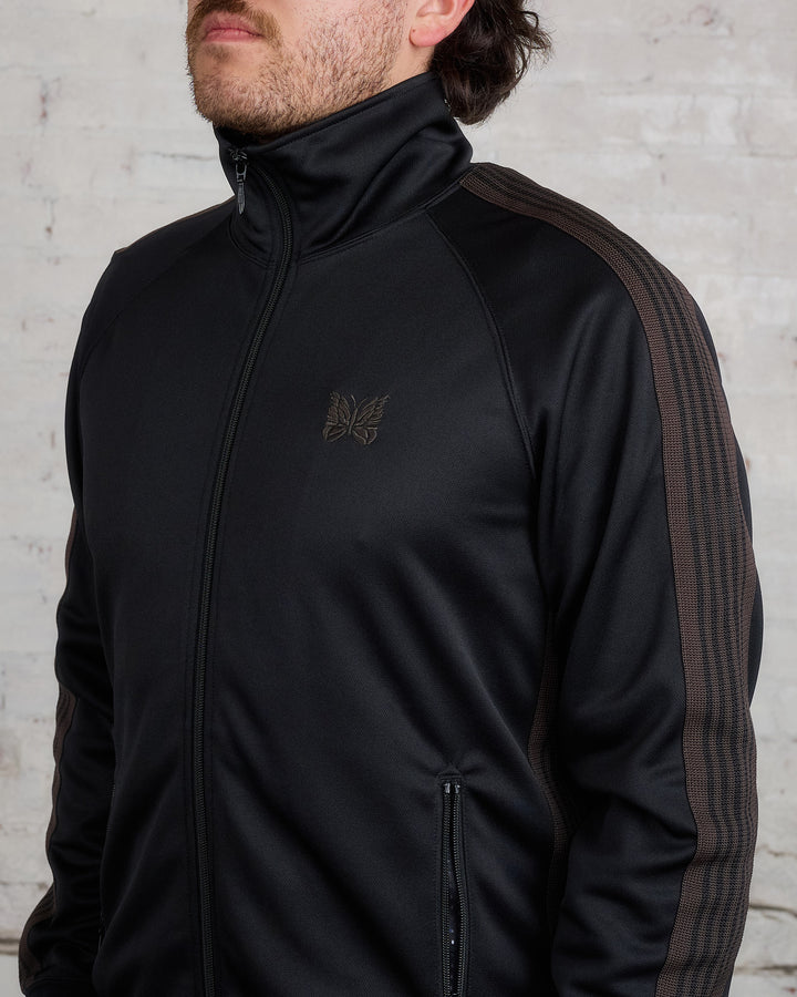 Needles Track Jacket Poly Smooth Dark Black