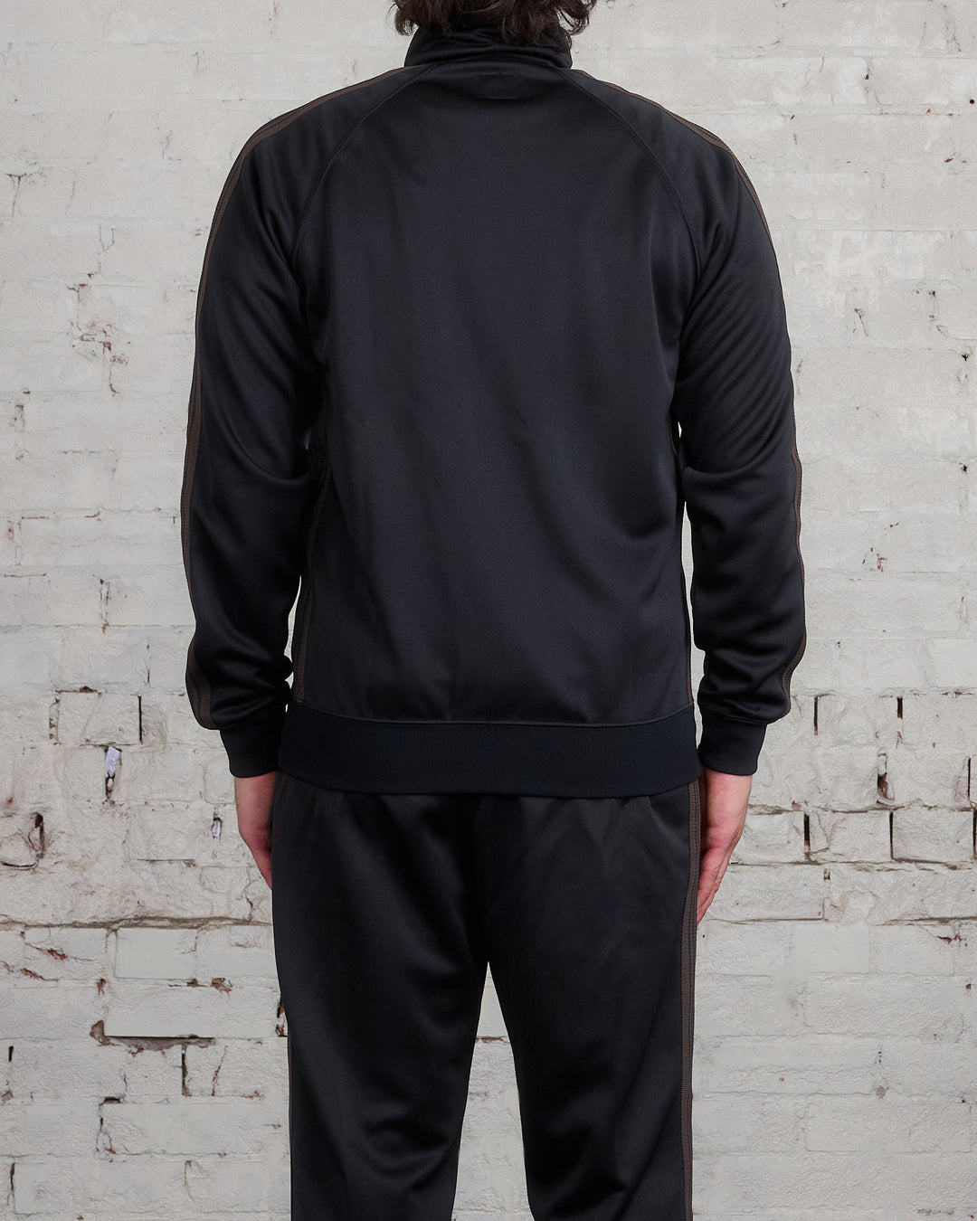 Needles Track Jacket Poly Smooth Dark Black