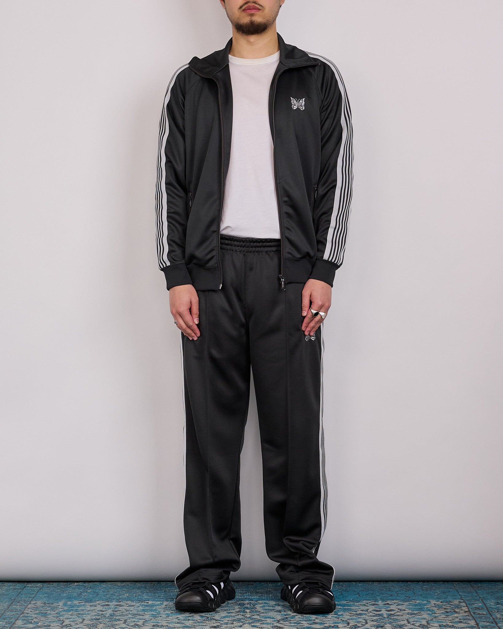 Needles Track Pant Poly Smooth Charcoal – LESS 17