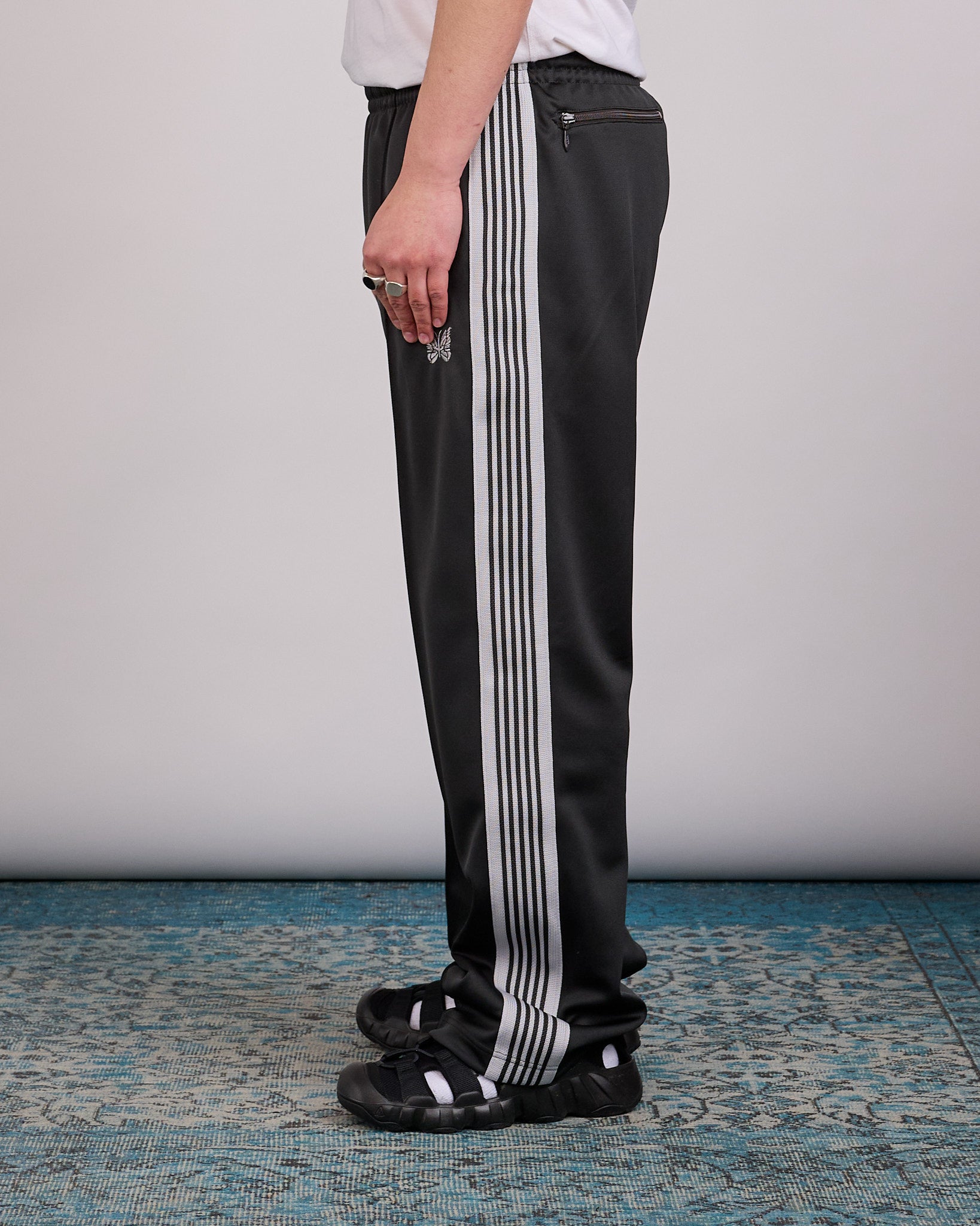 Needles Track Pant Poly Smooth Charcoal – LESS 17