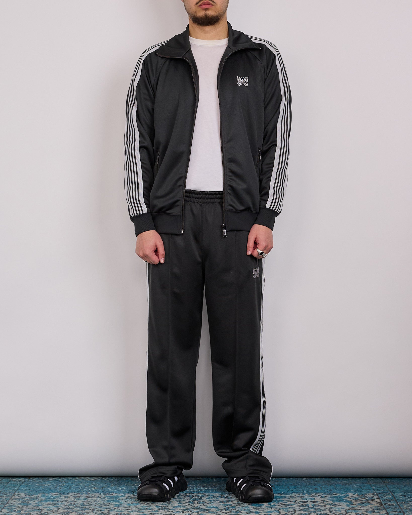 Needles Track Jacket Poly Smooth Charcoal – LESS 17