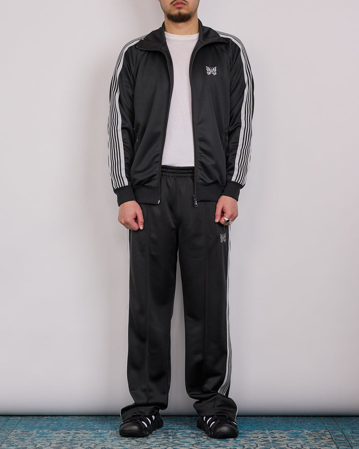 Needles Track Jacket Poly Smooth Charcoal