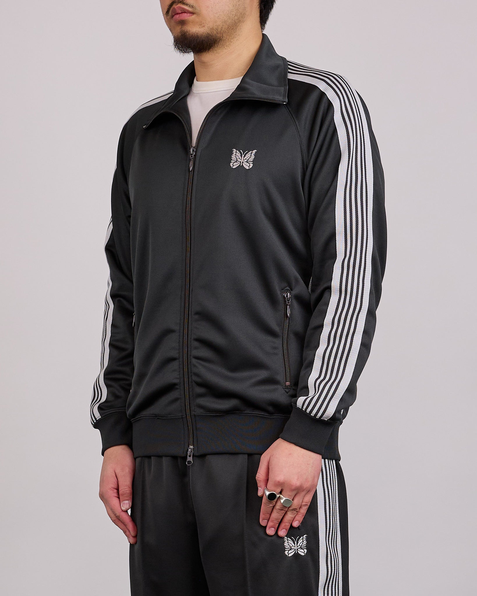 トップス needles track jacket edifice Needles Track Jacket Poly Smooth Charcoal – LESS 17