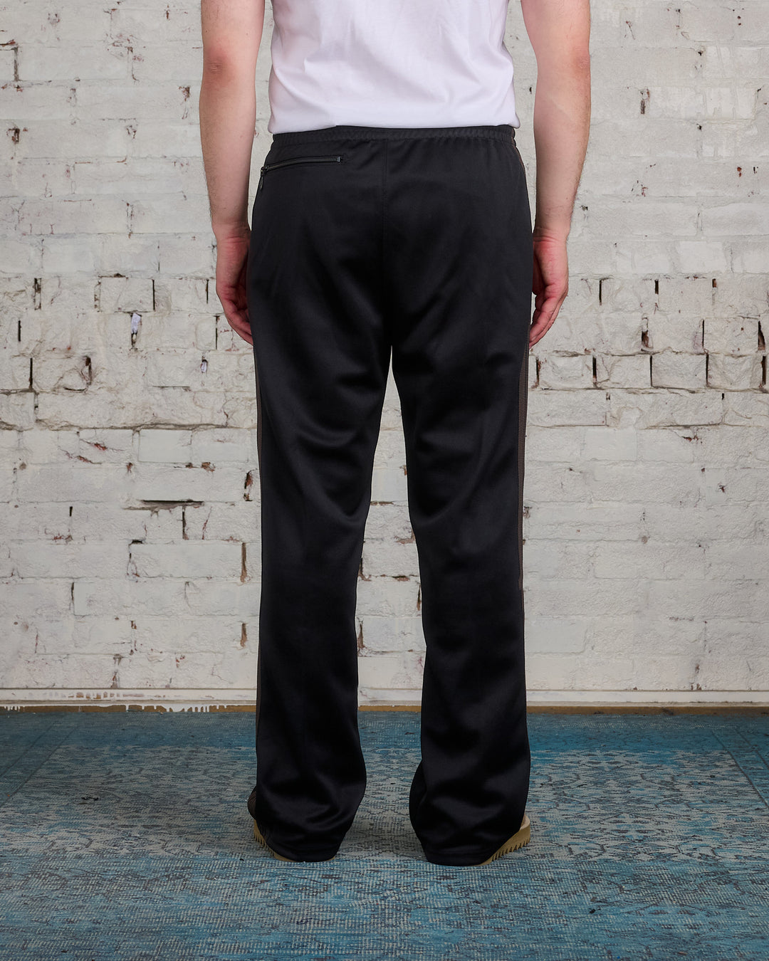 Needles Track Pant Poly Smooth Dark Black