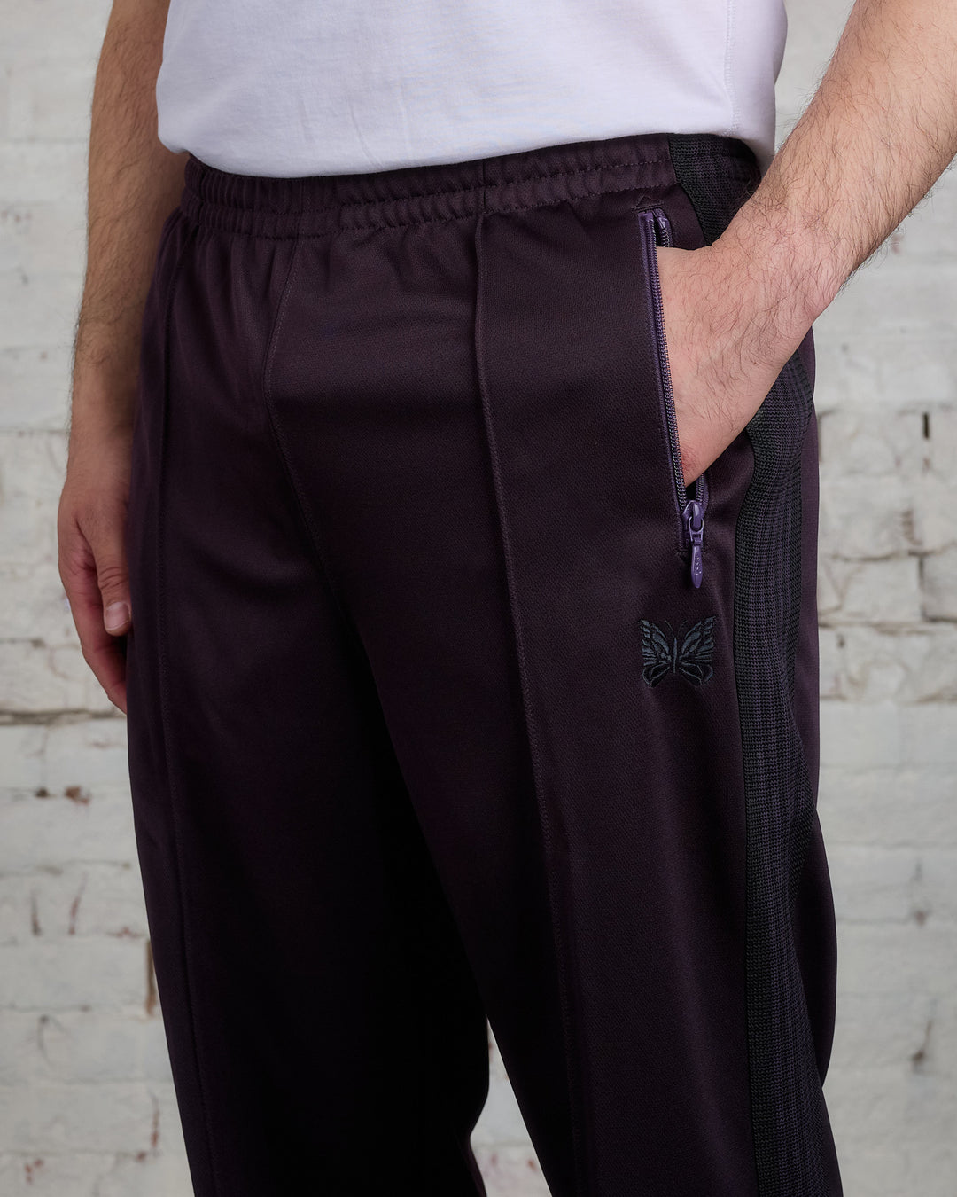 Needles Track Pant Poly Smooth Dark Purple