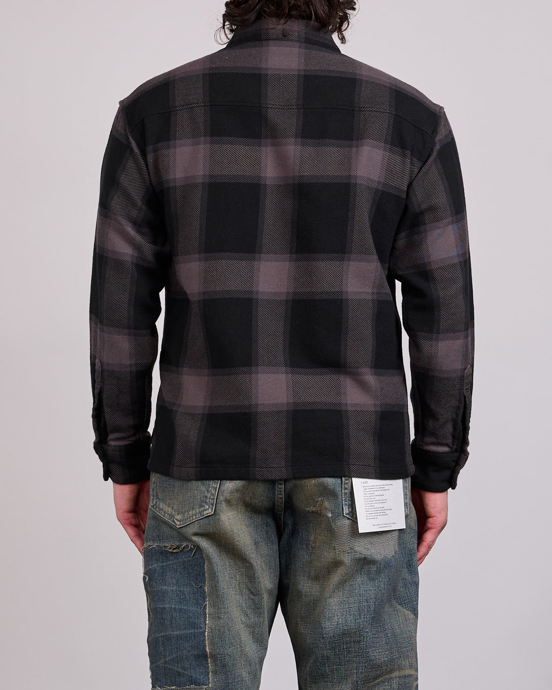 Neighborhood Buffalo Check Button Shirt Gray