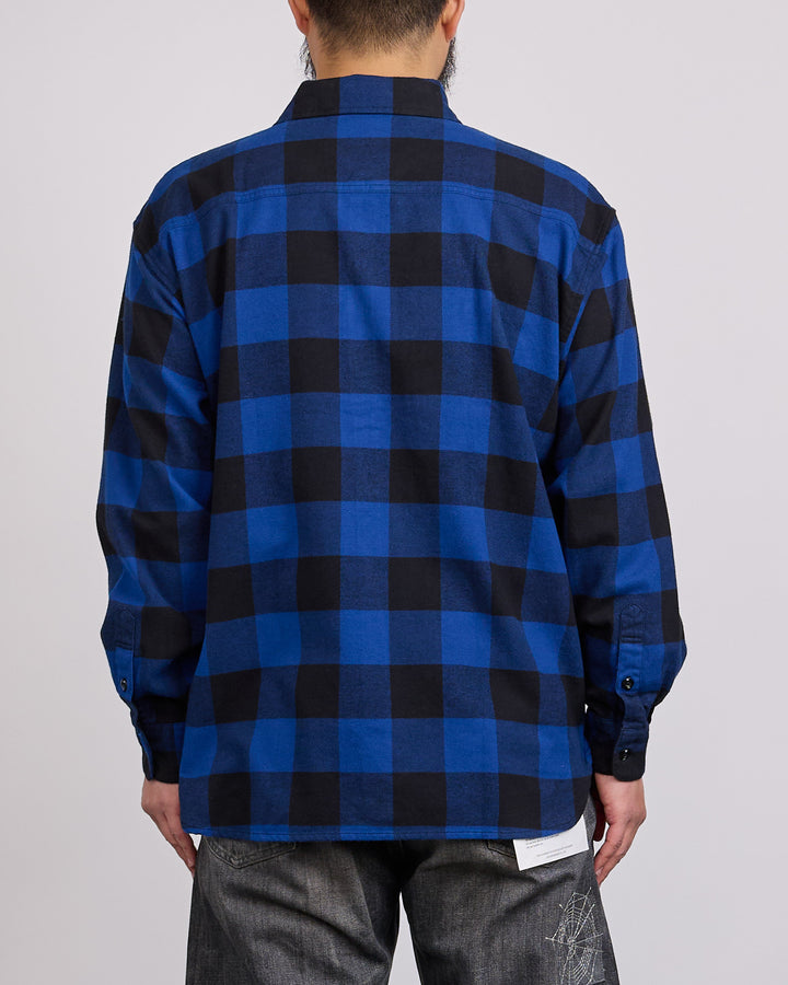 Neighborhood Buffalo Check Button Shirt LS 262 Blue
