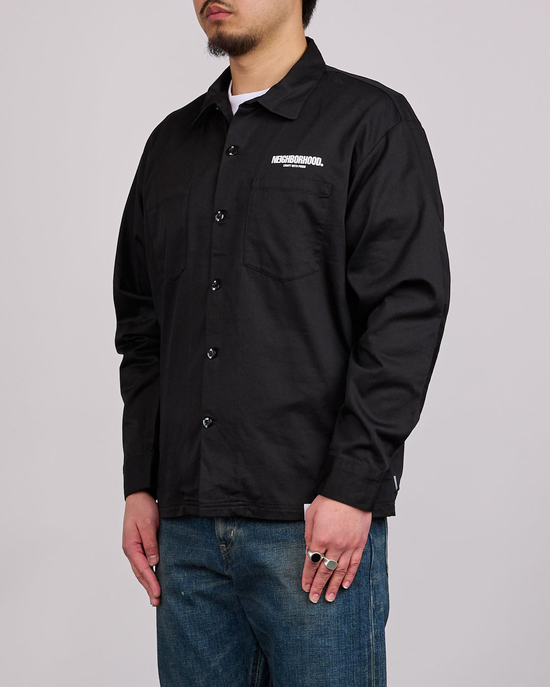 Neighborhood Classic Work Shirt LS-2 261 Black