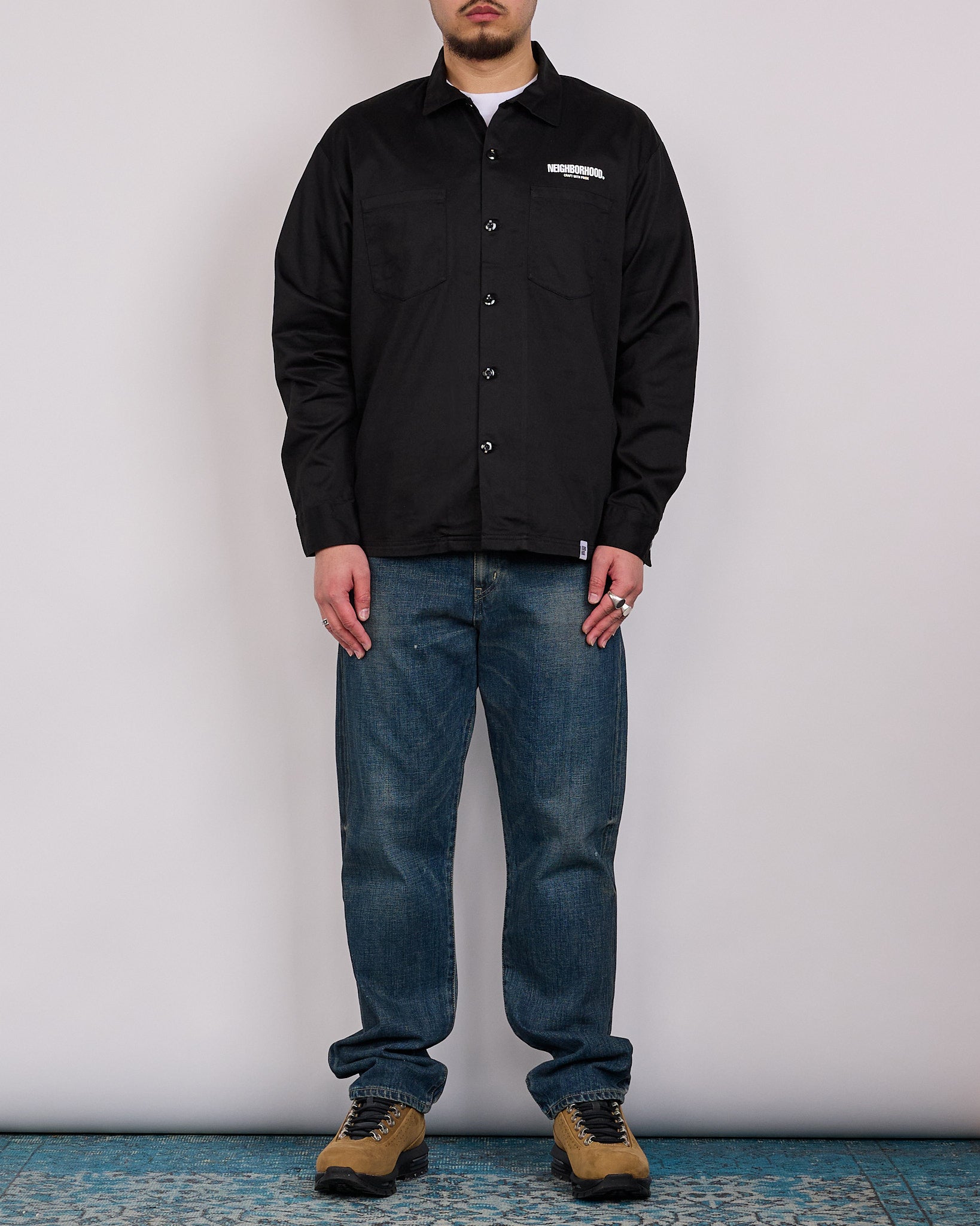 Neighborhood Classic Work Shirt LS-2 261 Black – LESS 17