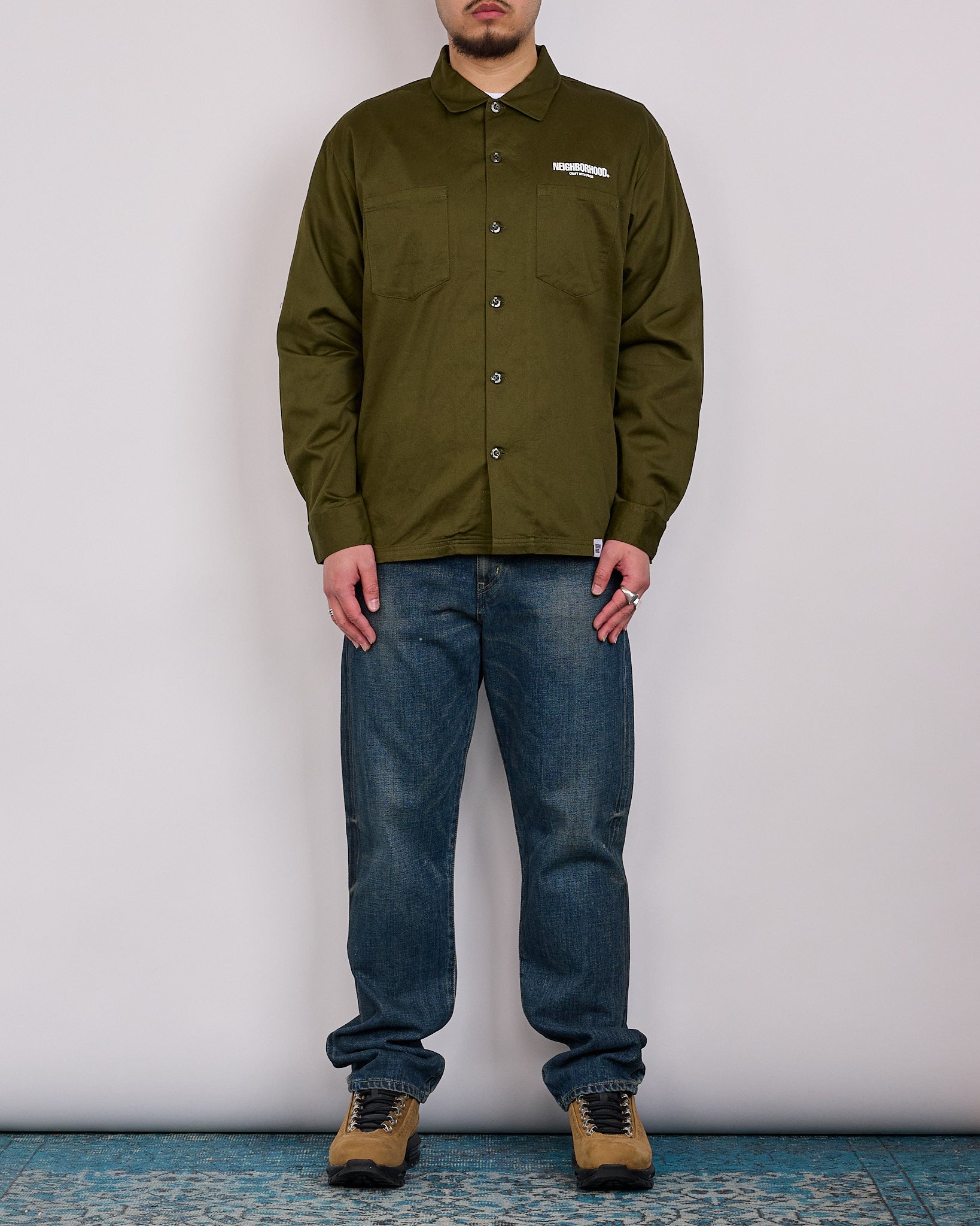 Neighborhood Classic Work Shirt LS-2 261 Olive Drab – LESS 17