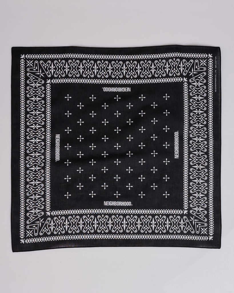 Neighborhood Cross Bandana 261 Black – LESS 17
