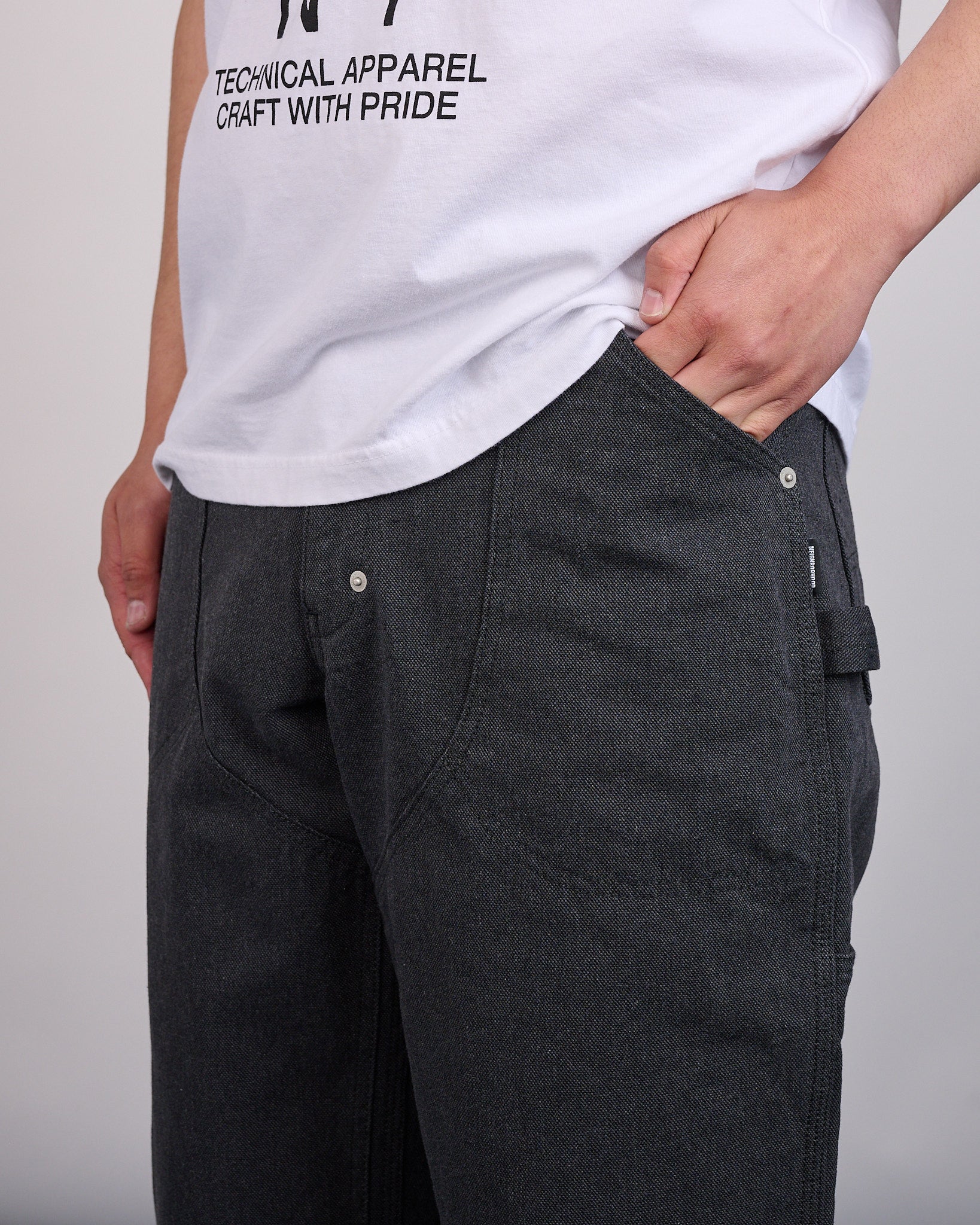 Neighborhood Double Knee Duck Pant 261 Black – LESS 17