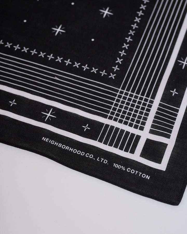 Neighborhood Line Pattern Bandana 261 Black