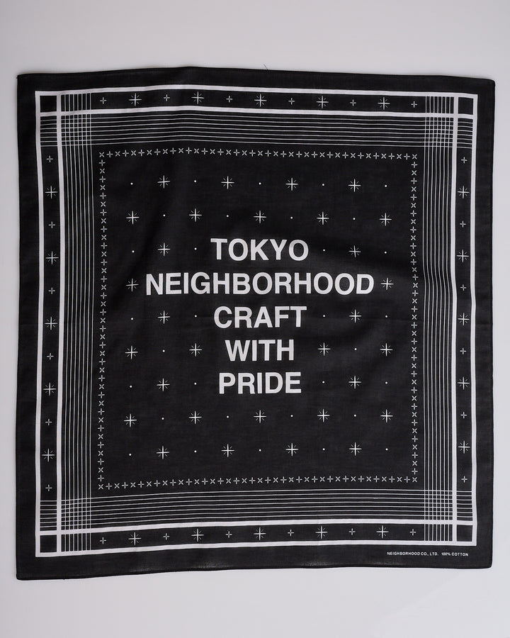 Neighborhood Line Pattern Bandana 261 Black