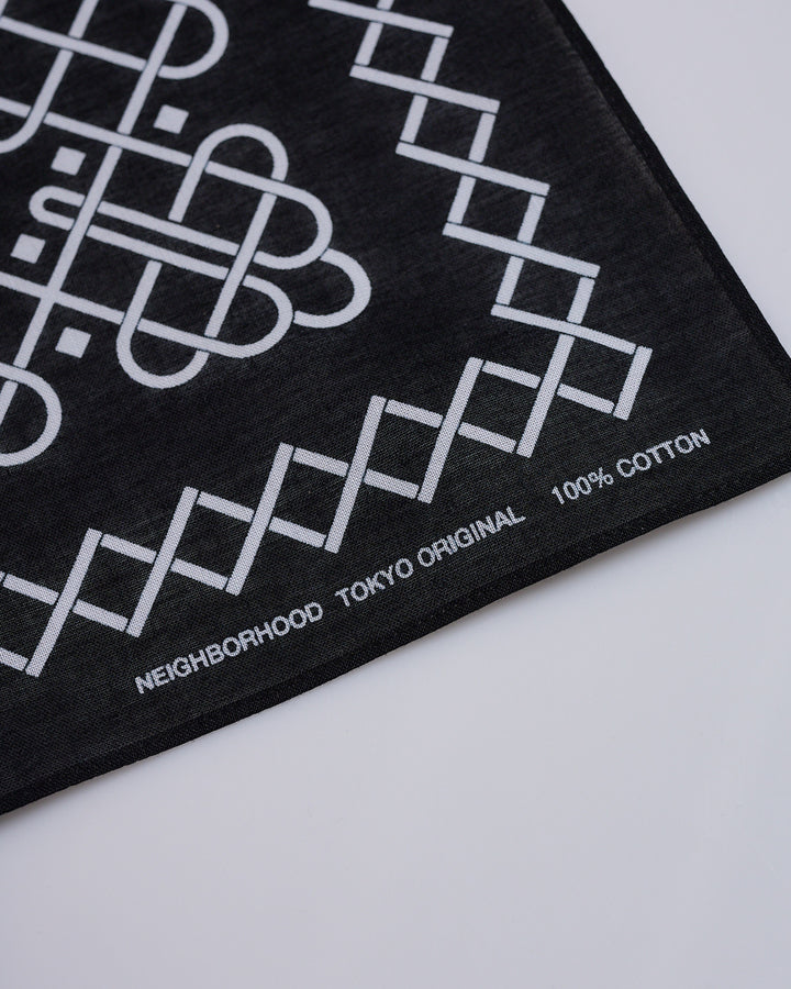 Neigbhorhood Line Pattern Bandana Black
