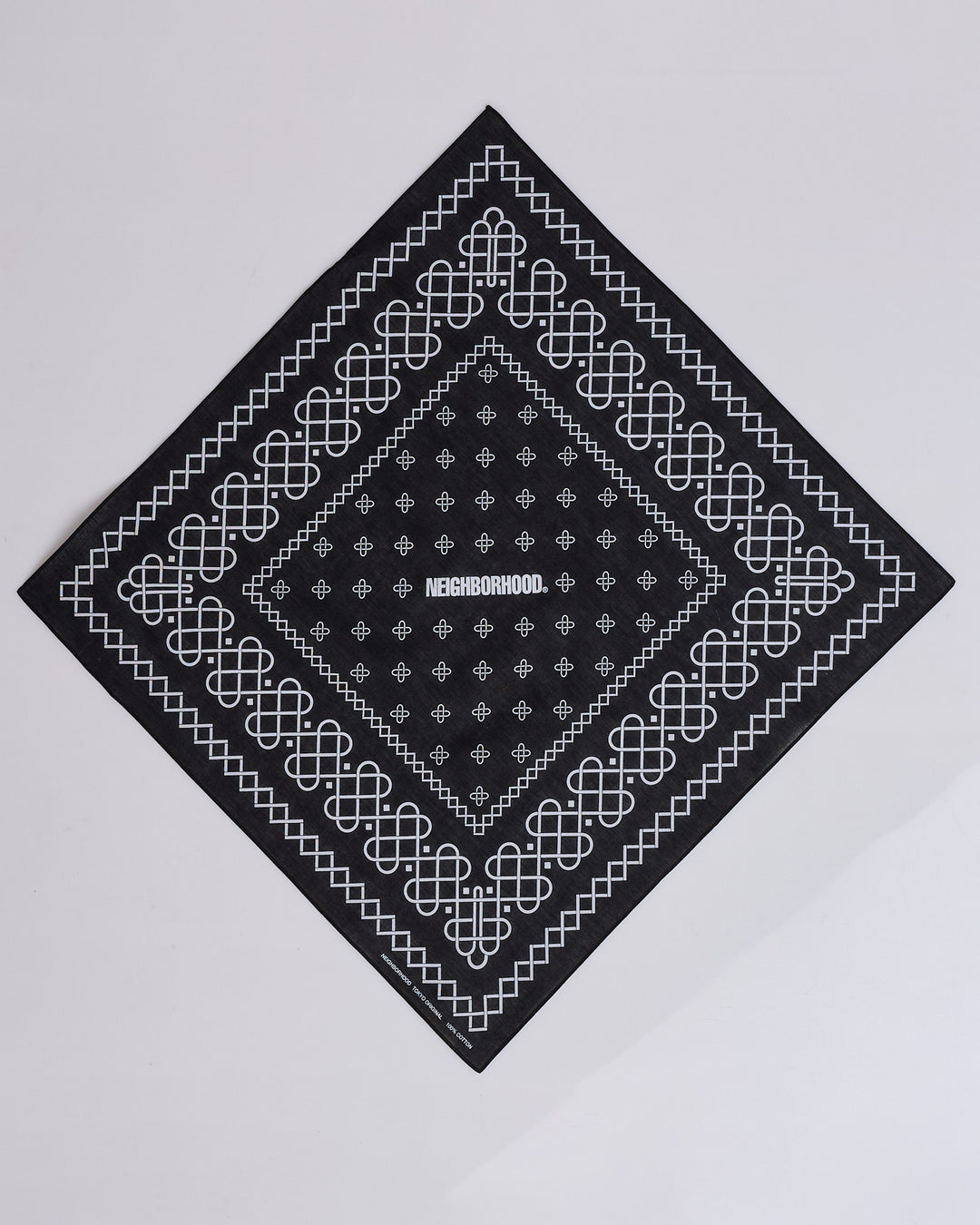 Bandana Pattern Line Neigbhorhood Line Pattern Bandana Black – LESS 17