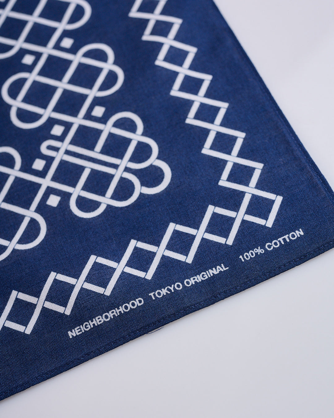 Neighborhood Line Pattern Bandana Navy