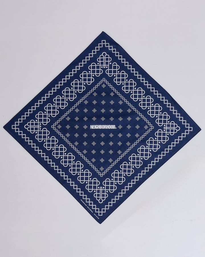 Neighborhood Line Pattern Bandana Navy