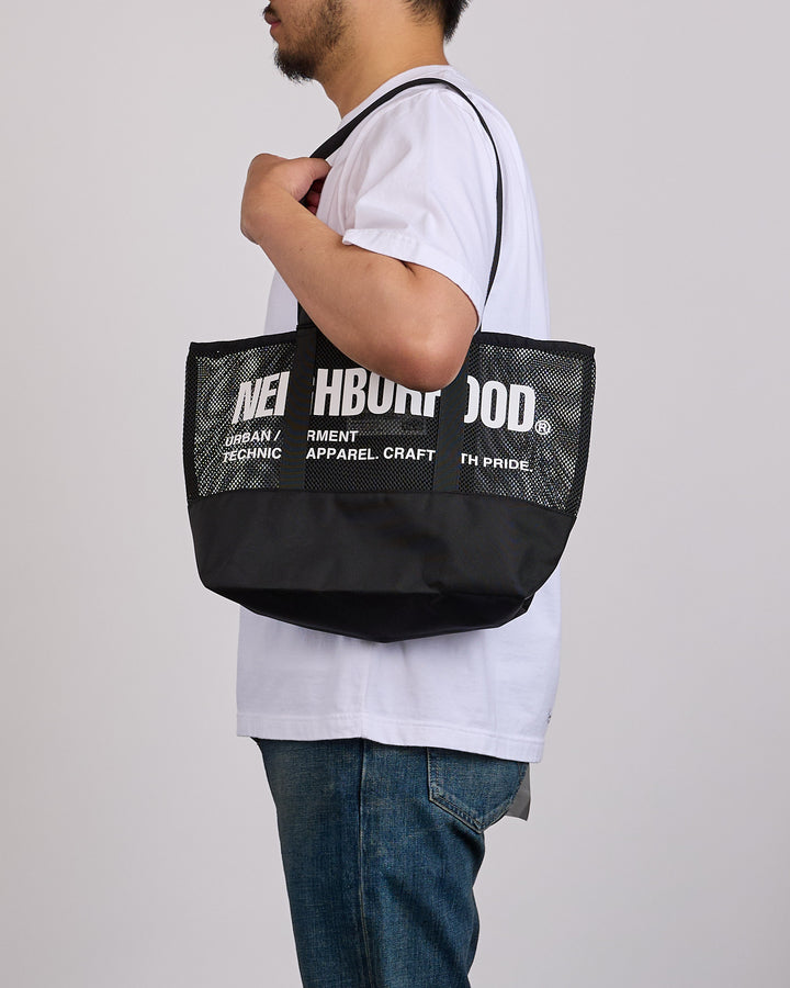 Neighborhood Mesh Tote Bag 261 Black