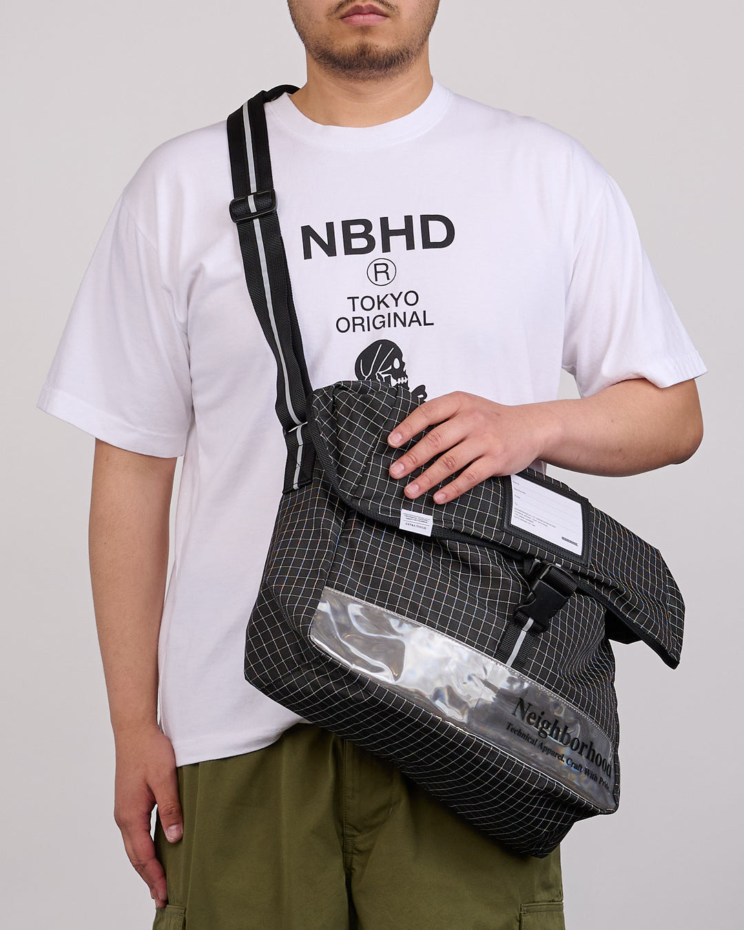 Neighborhood Reflective Messenger Bag 261 Black