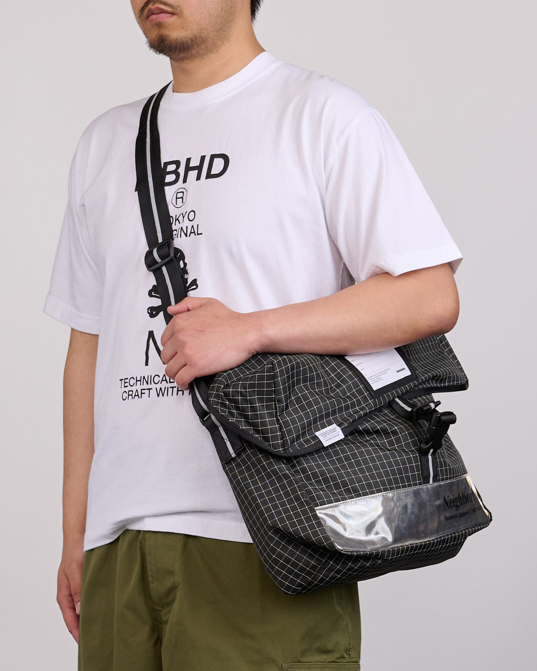 Neighborhood Reflective Messenger Bag 261 Black