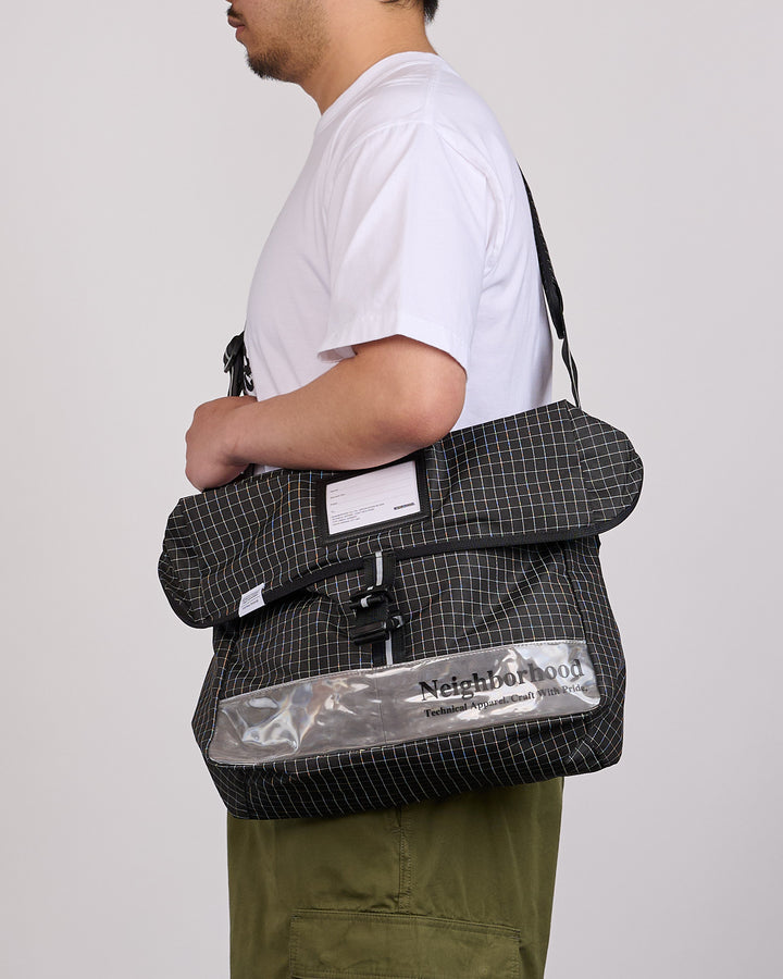 Neighborhood Reflective Messenger Bag 261 Black