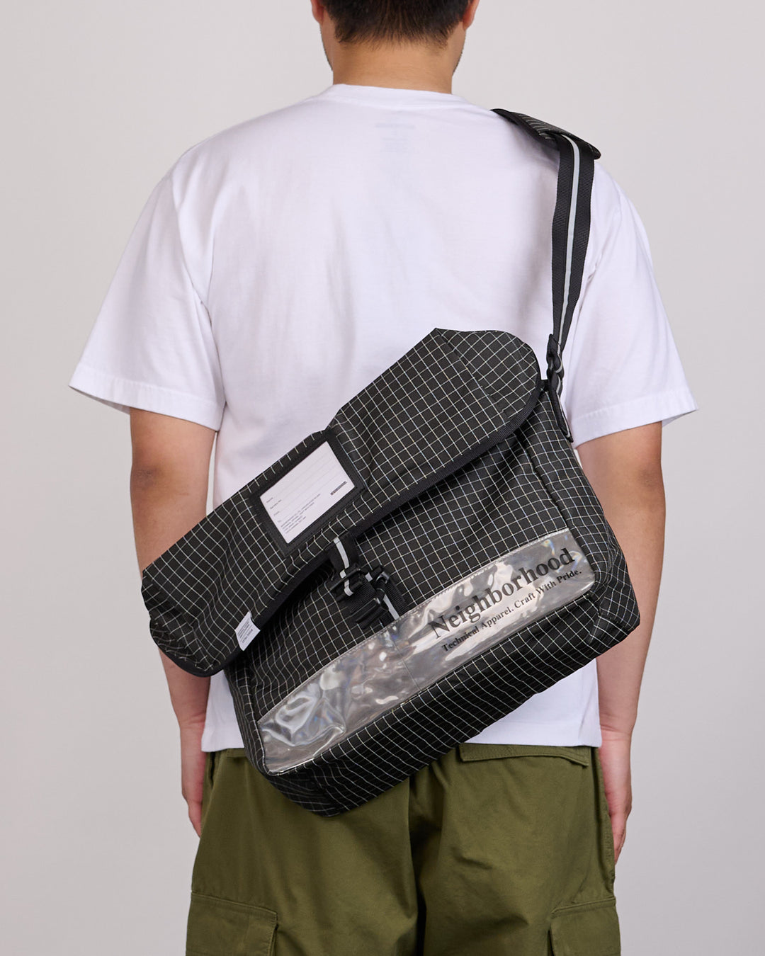 Neighborhood Reflective Messenger Bag 261 Black