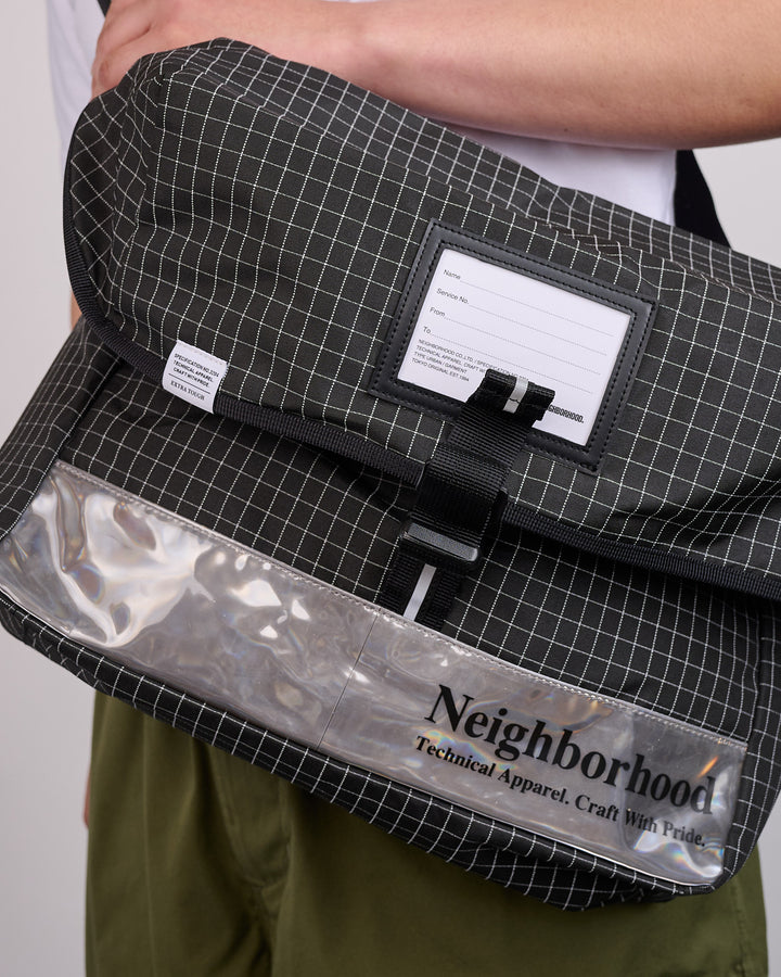 Neighborhood Reflective Messenger Bag 261 Black