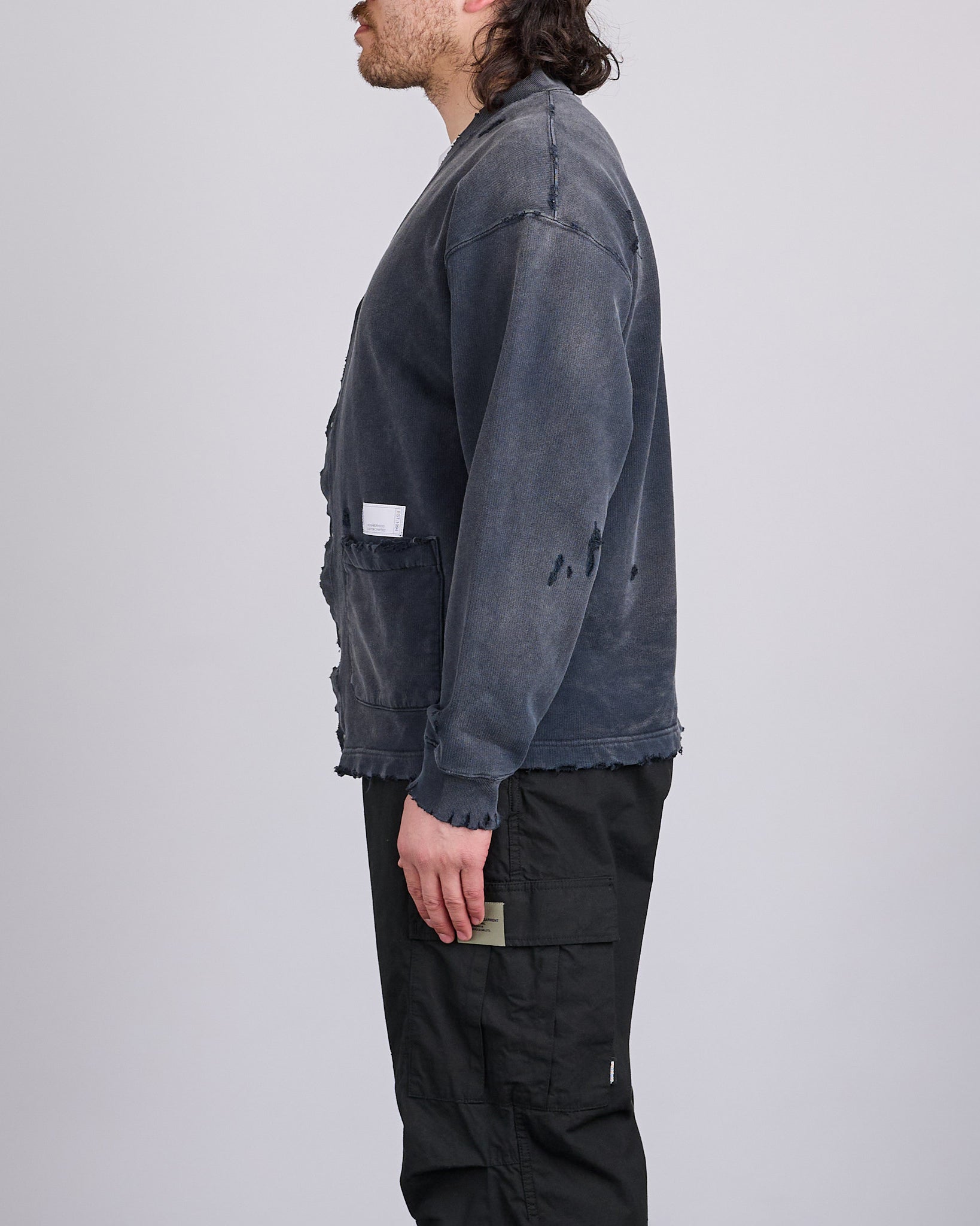 Neighborhood Savage Cardigan Sweat Shirt Black – LESS 17