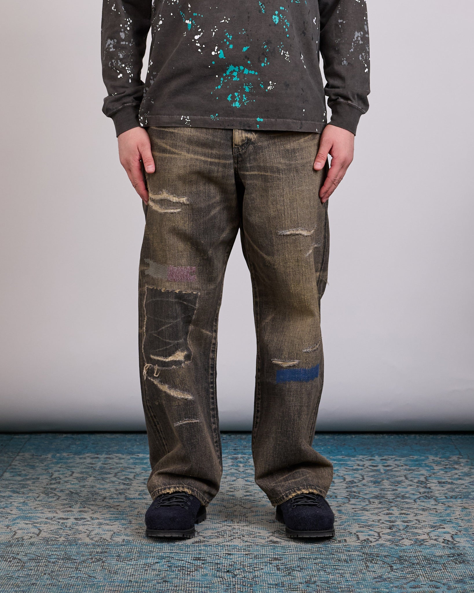 Neighborhood Savage DP Wide Jean Black – LESS 17