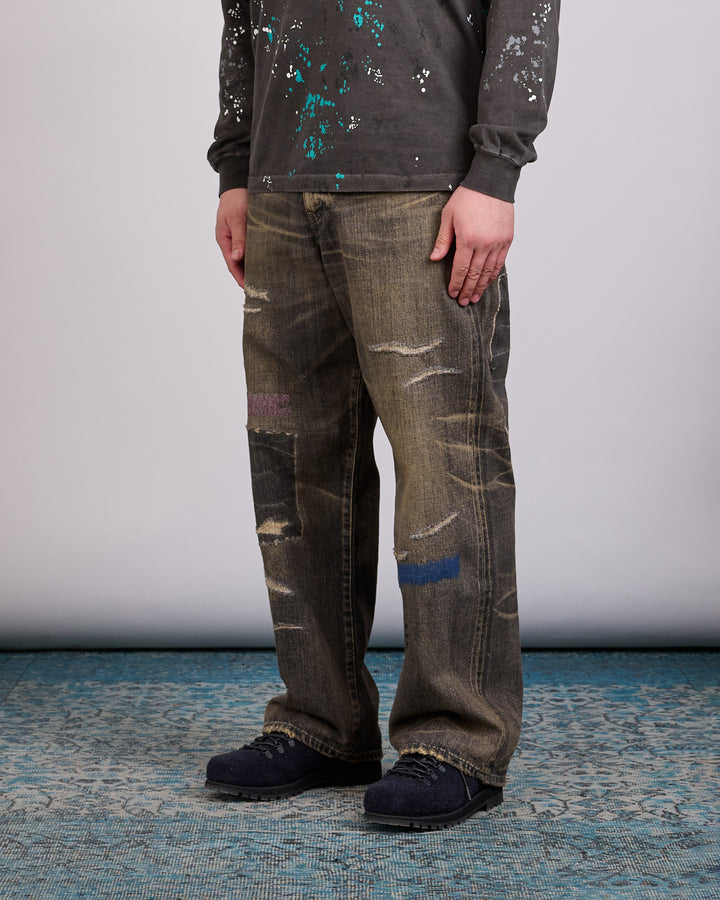 Neighborhood Savage DP Wide Jean Black