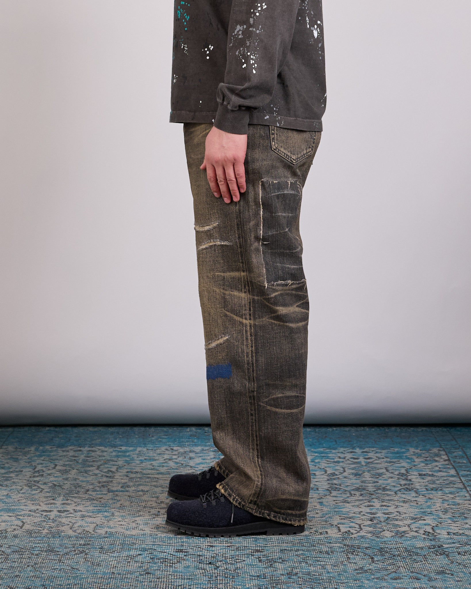 Neighborhood Savage DP Wide Jean Black – LESS 17