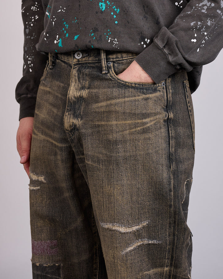 Neighborhood Savage DP Wide Jean Black