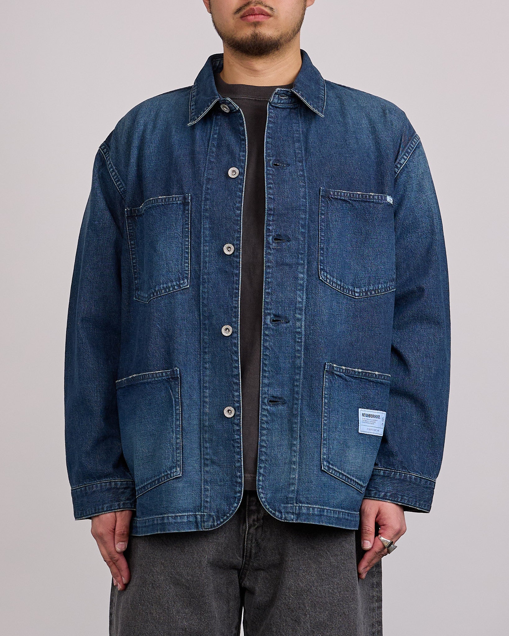 Neighborhood Washed Denim Coverall Jacket 261 Indigo – LESS 17