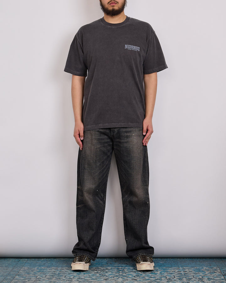 Neighborhood Washed Denim Full Cut Pant 262 Black
