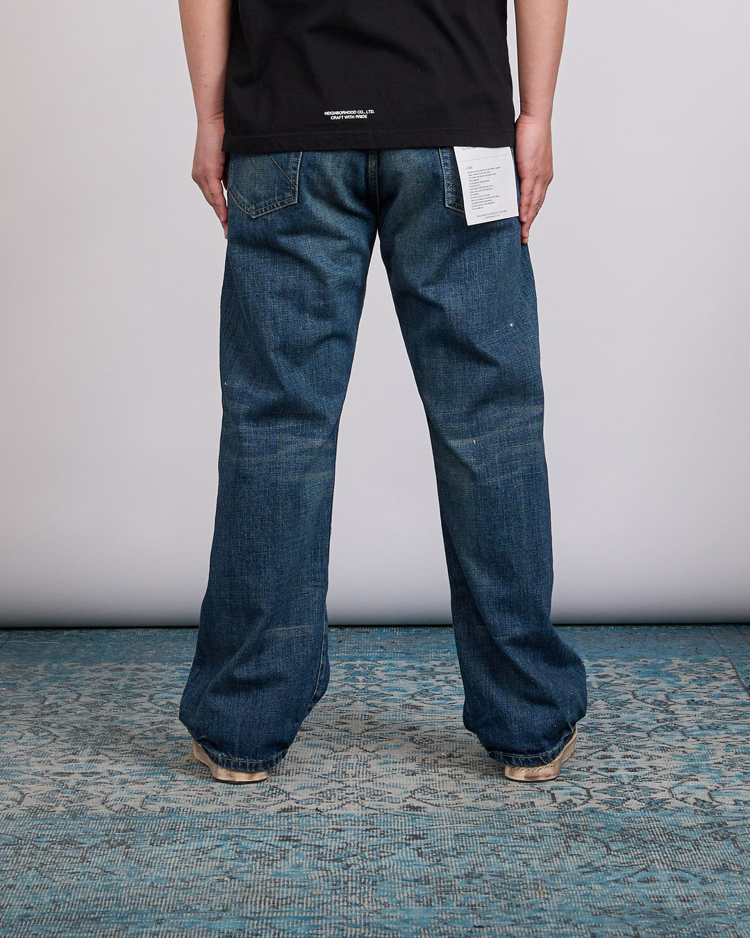 Neighborhood Washed Denim Full Cut Pant 262 Indigo