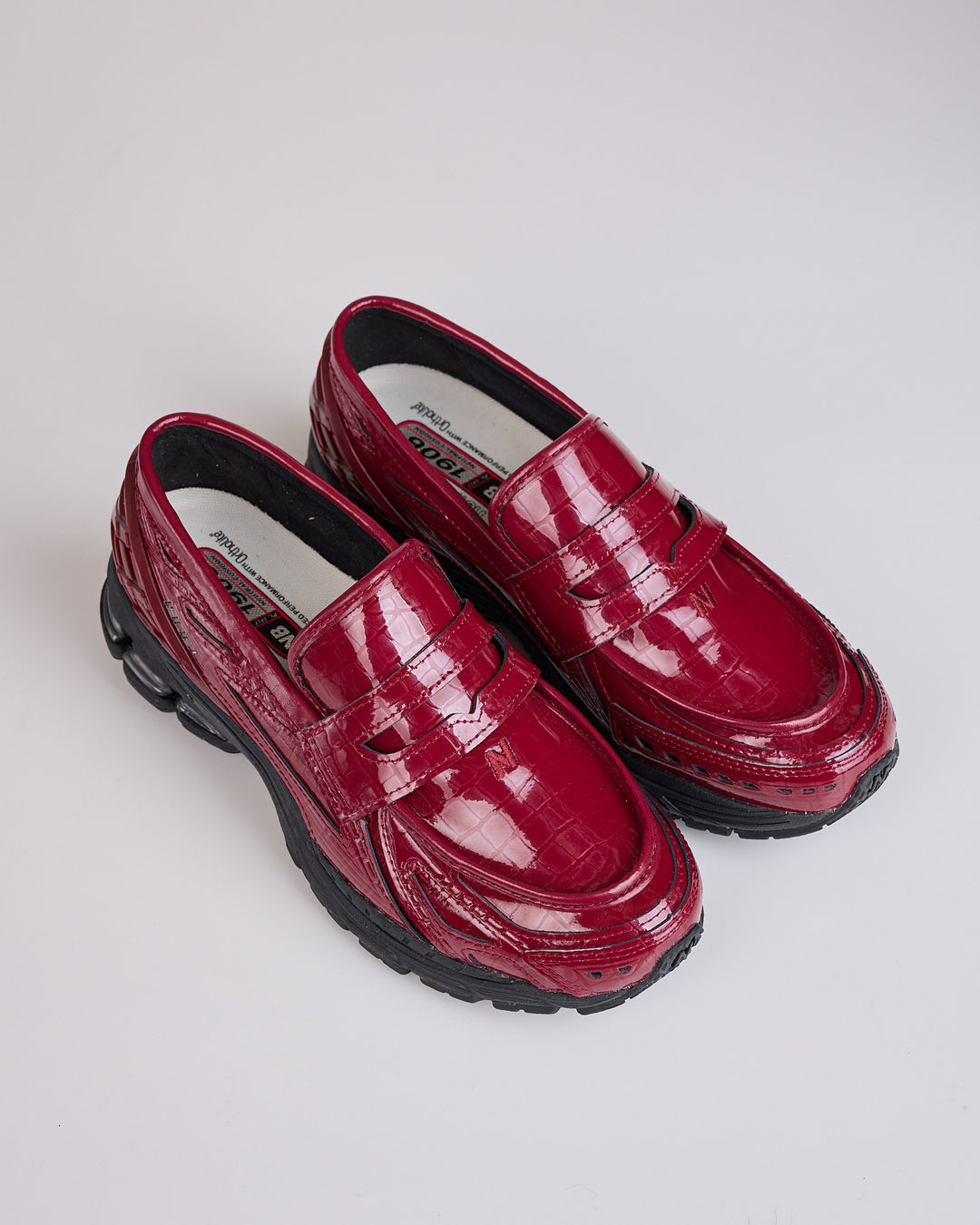 New Balance 1906 Loafer Patent Croc Monarch Burgundy