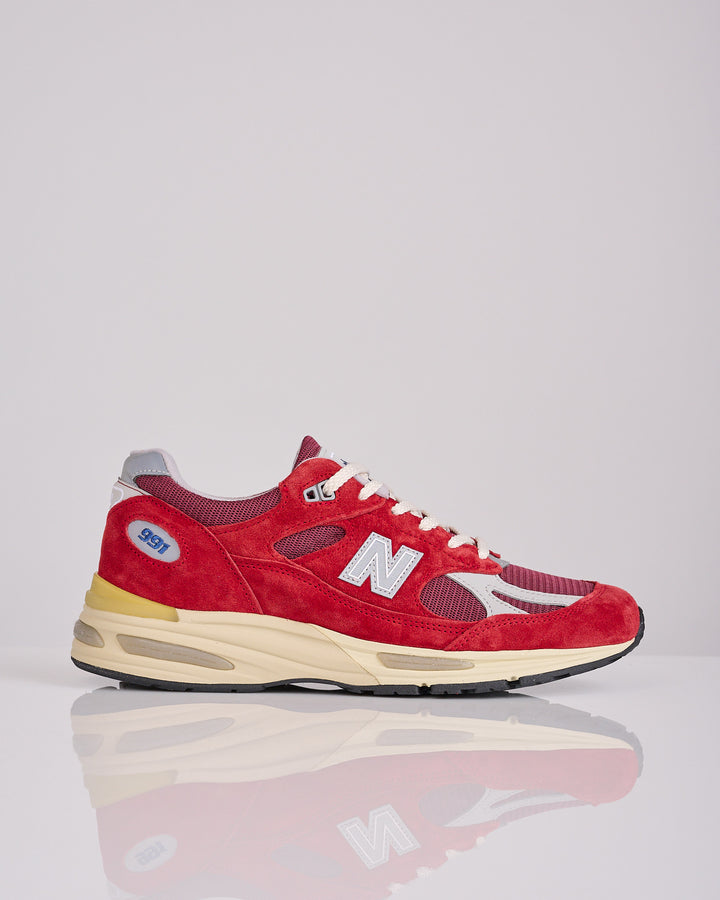 New Balance MiUK 991v2 "Vintage Sports" Red