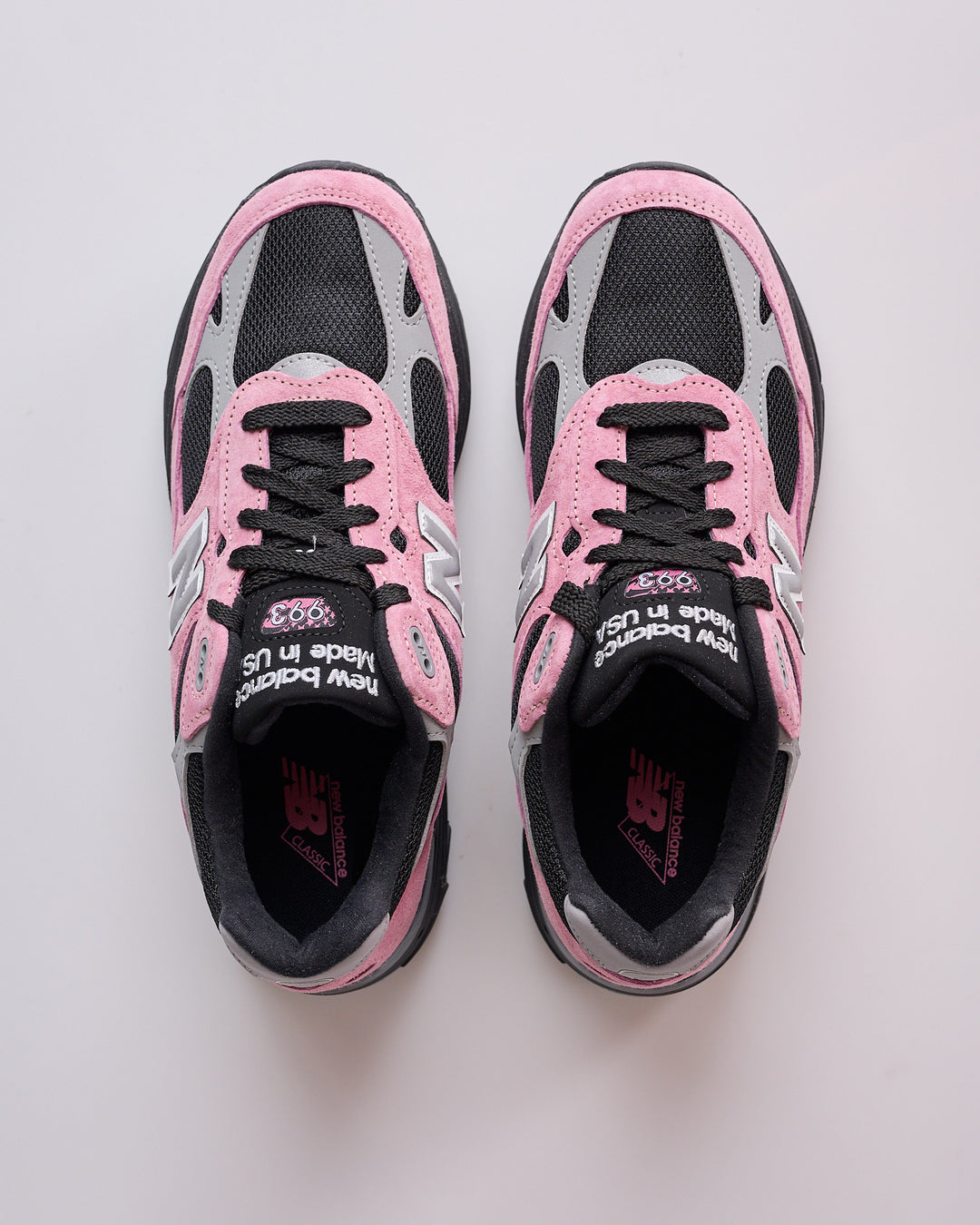 New Balance MiUSA 993 Pink Taffy Black Slate Grey