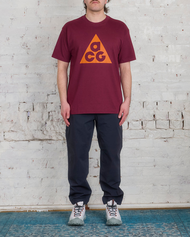 Nike ACG HBR Logo Short-Sleeve T-Shirt Night Maroon